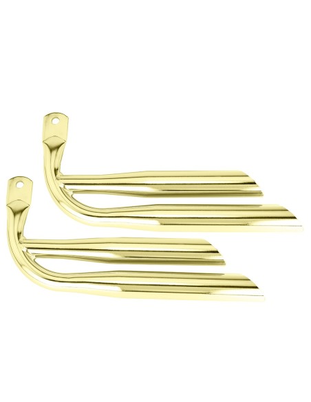 Double Muffler Oblique W/O Holes Gold.